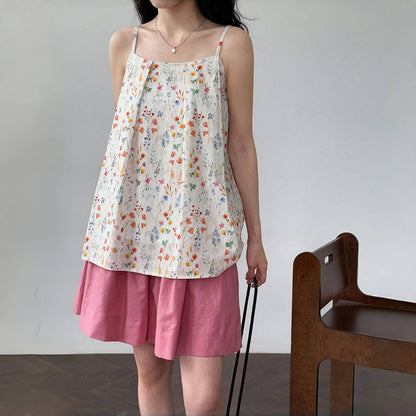 【トップス】夏 花柄 涼やか タンクトップ/キャミソール 【SHシリーズ】