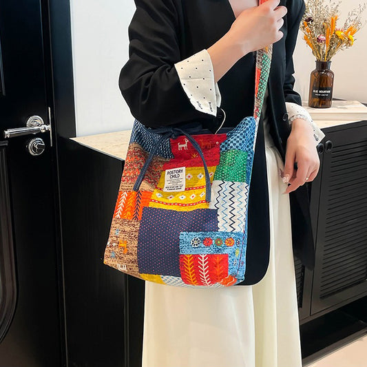 両面使える！【バッグ】レディース トートバッグ デニム 大容量 通勤 学校 斜め掛け 肩掛け ショルダーバッグ【SHシリーズ】