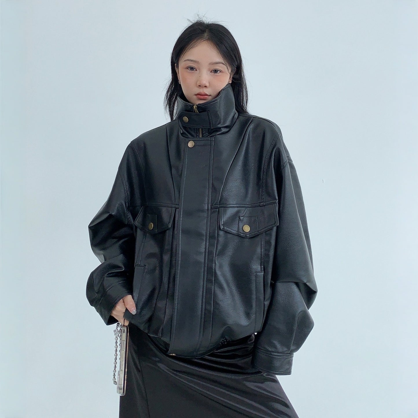 【アウター】春 秋 冬 アメリカン バーンスタイル バーンスタイル PU レザー ジャケット 【FCシリーズ】