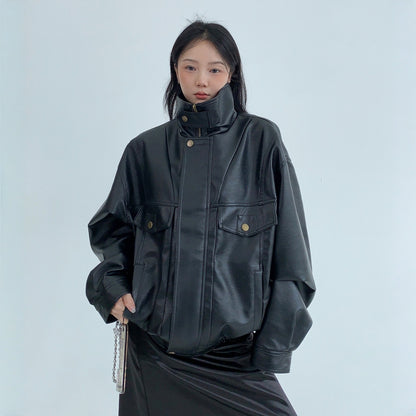 【アウター】春 秋 冬 アメリカン バーンスタイル バーンスタイル PU レザー ジャケット 【FCシリーズ】