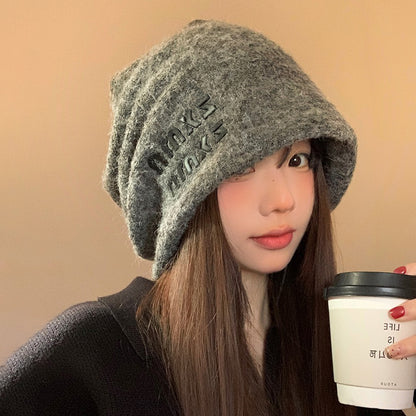 【グッズ】ふんわり ルーズビーニー 秋冬 大きめ頭囲 防寒 小顔効果