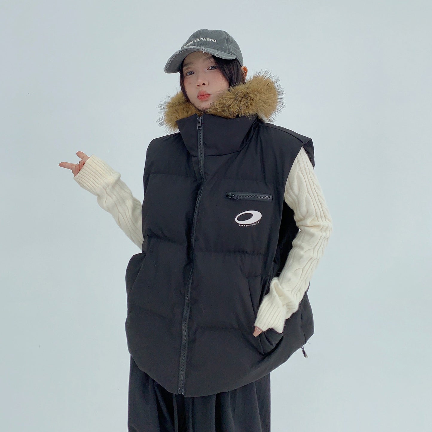 【トップス】厚手中綿ベスト アメカジ ショート丈 レディース【FCシリーズ】【10～13日発送】