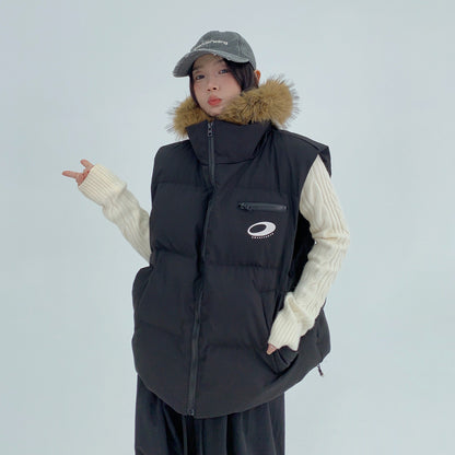 【トップス】厚手中綿ベスト アメカジ ショート丈 レディース【FCシリーズ】【10～13日発送】