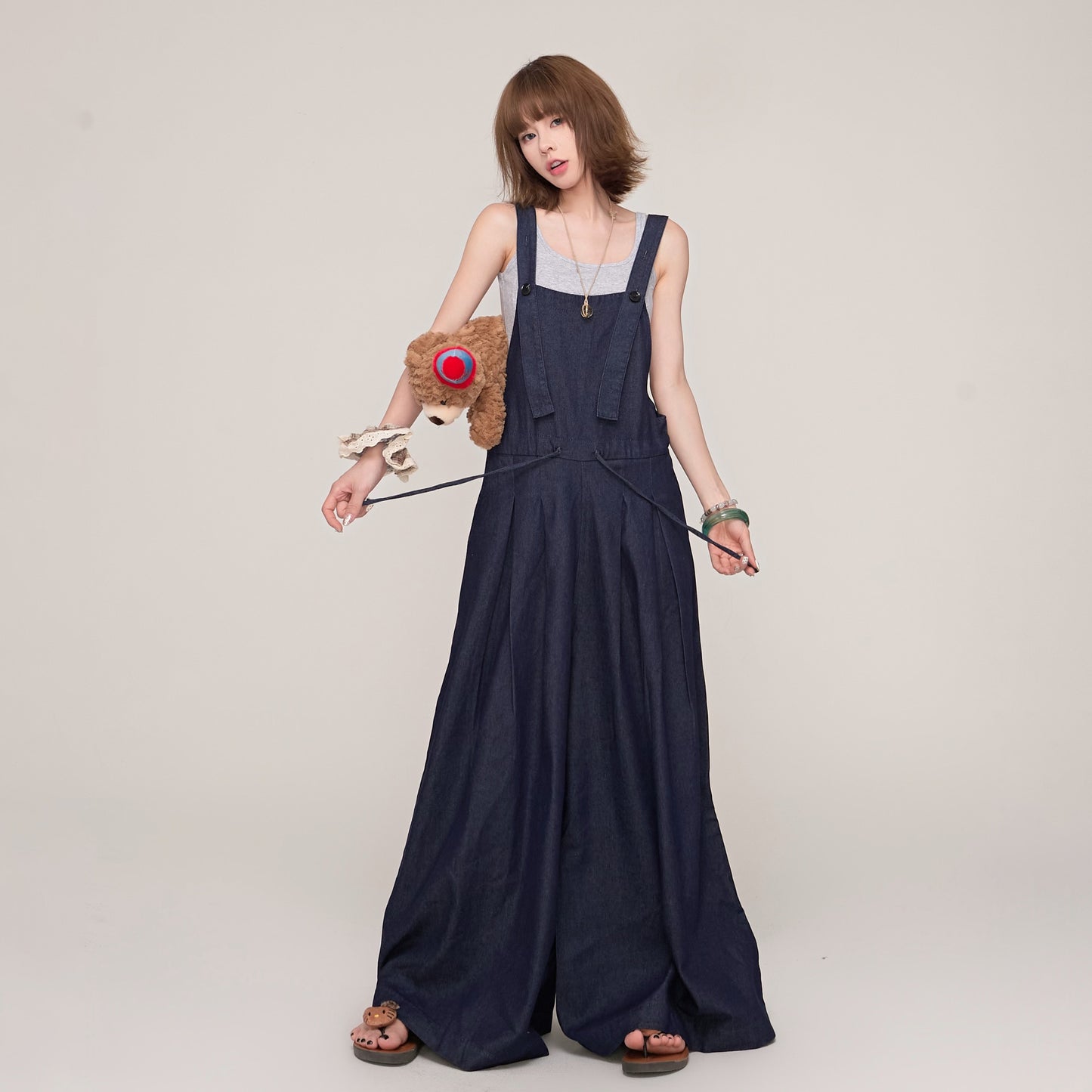 【ボトムス】春夏新作 ゆったりカジュアル ルーズシルエット オーバーサイズ オールインワン【AHシリーズ】