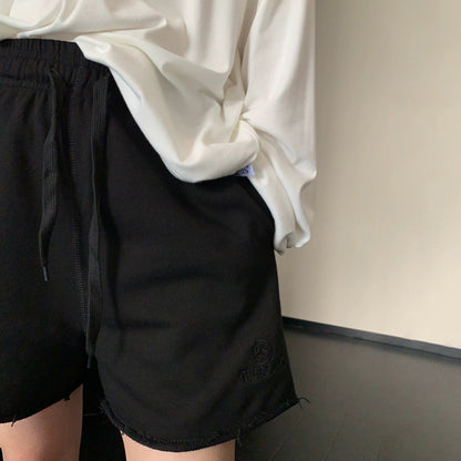 夏季毛圈刺繡短褲｜寬鬆休閒運動短褲【FC系列】
