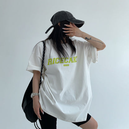 [上衣] 夏季加大尺寸，後背奢華logo印花，100%純棉，短袖T卹[FC系列] 