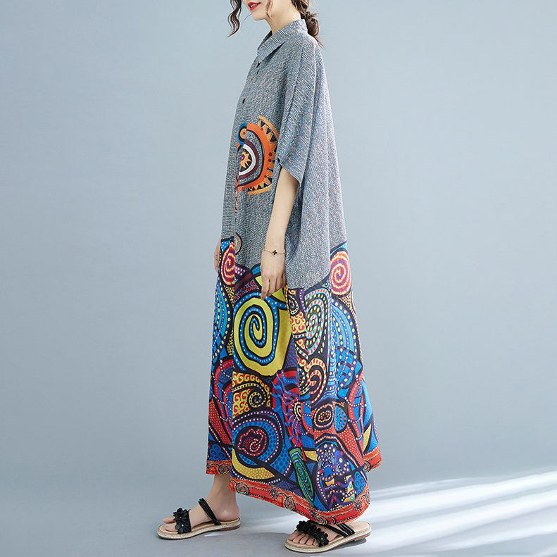 【ワンピース】特大サイズ レディース 夏新作 花柄 半袖 シャツワンピース ゆったり シルエット お腹カバー ロング丈 ミディワンピース
【SHシリーズ】