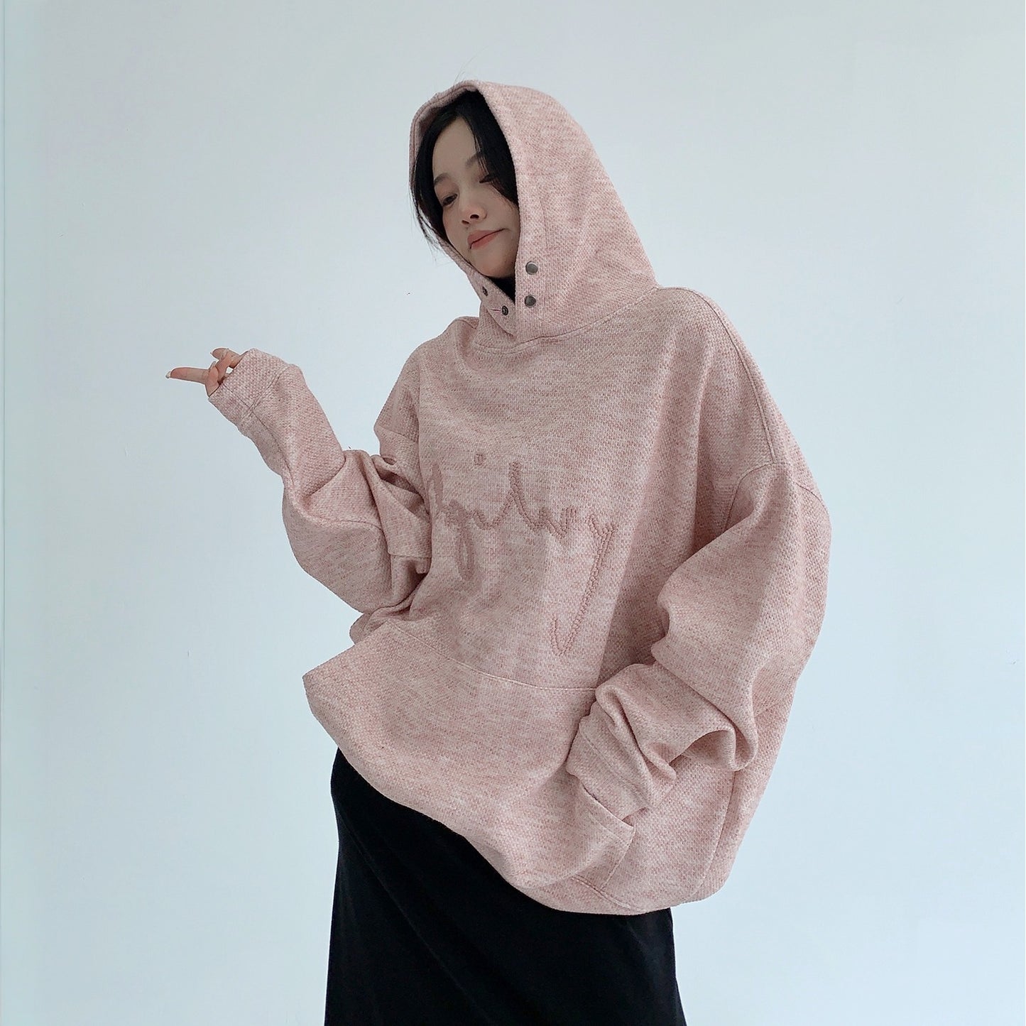 【トップス】春 秋 冬 カスタム素材 刺繍入り フード付き  パーカー 【FCシリーズ】