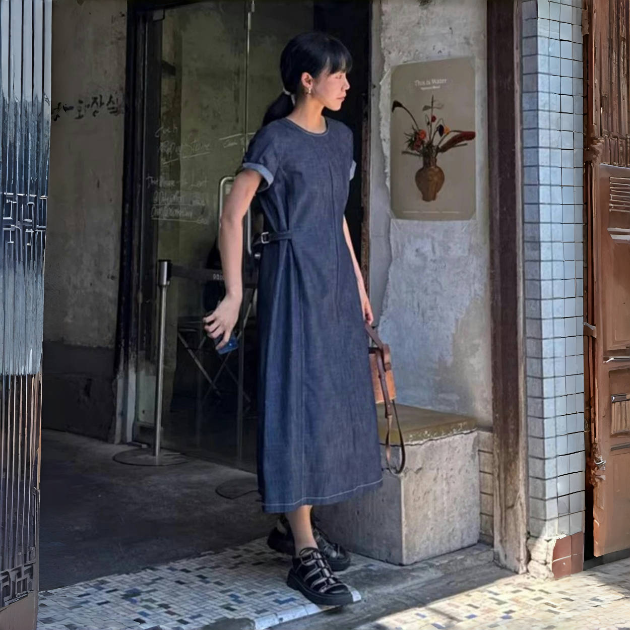 【ワンピース】夏 エレガント レトロ 半袖 ワンピース