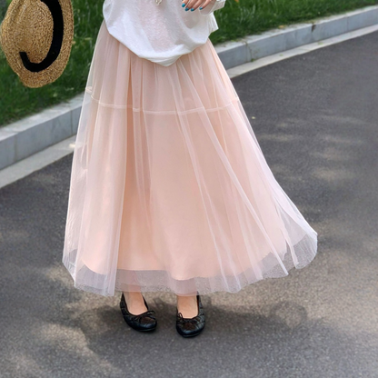 【ボトムス】バレエソング フェミニンでやさしい雰囲気 シアースカート 【JZシリーズ】