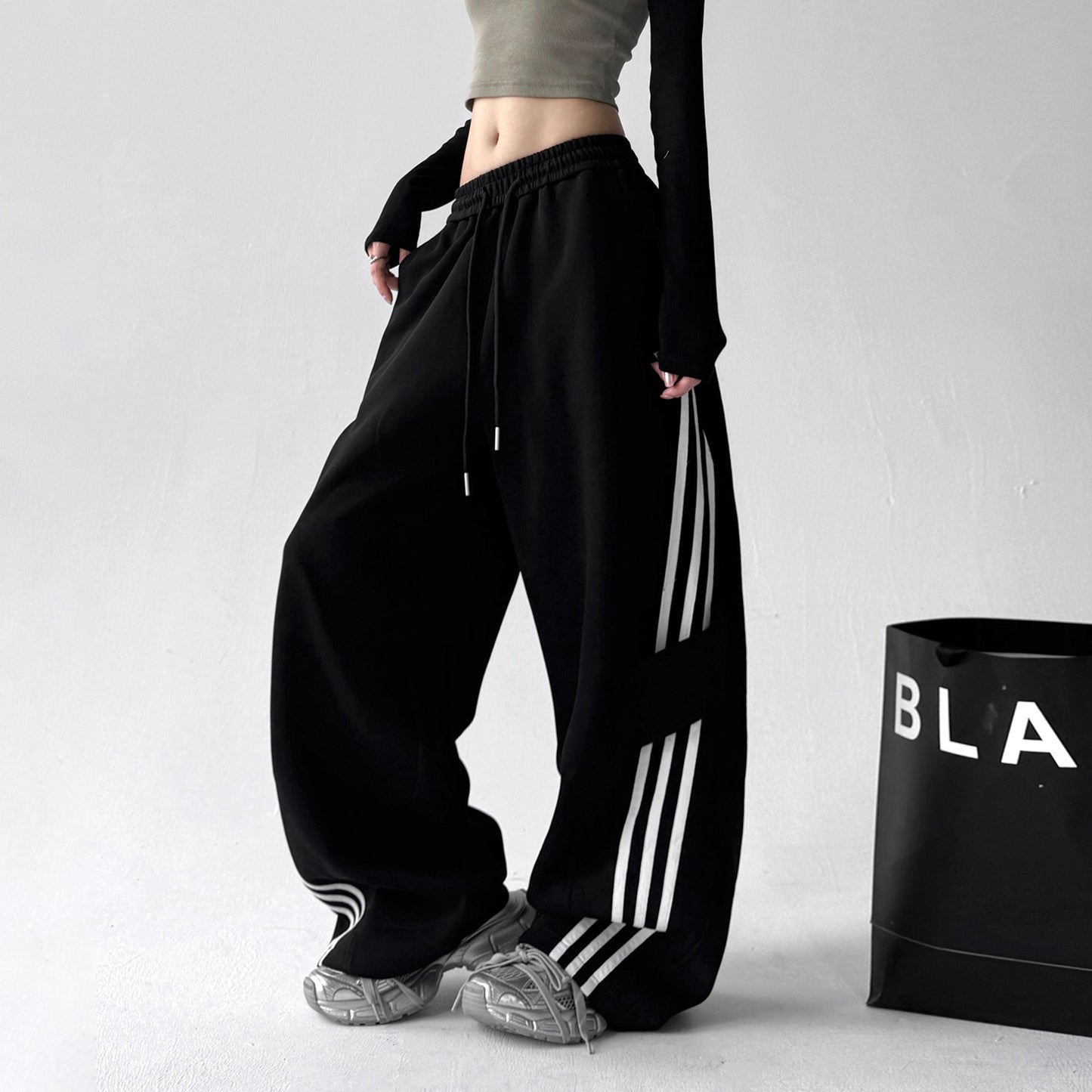 【ボトムス】スタイルアップ！ハイウエストカーゴパンツ レディース 春秋 ゆったり美脚ライン【FCシリーズ】