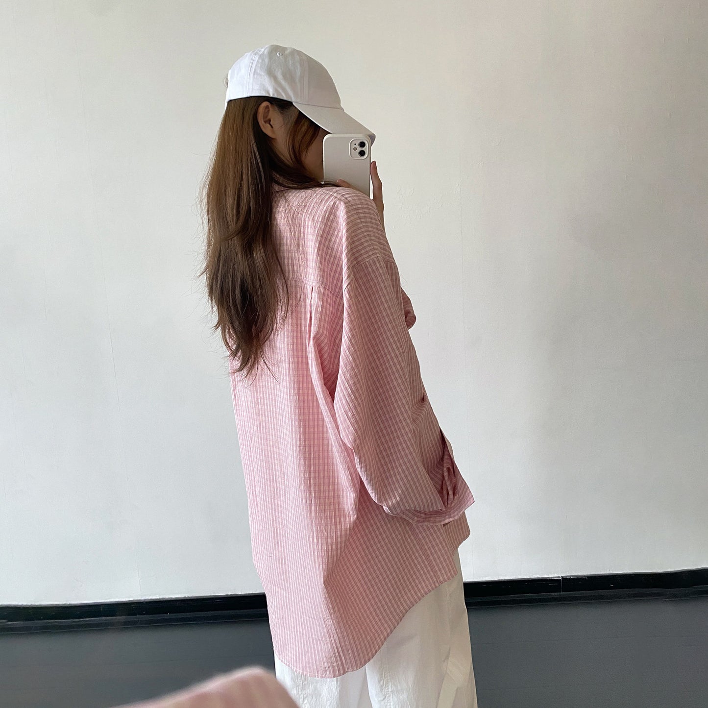【トップス】チェックシャツ レディース 夏 ビッグサイズ ルーズシルエット UVカット 長袖 カジュアル トップス 通勤 ゆったり 人気【FCシリーズ】