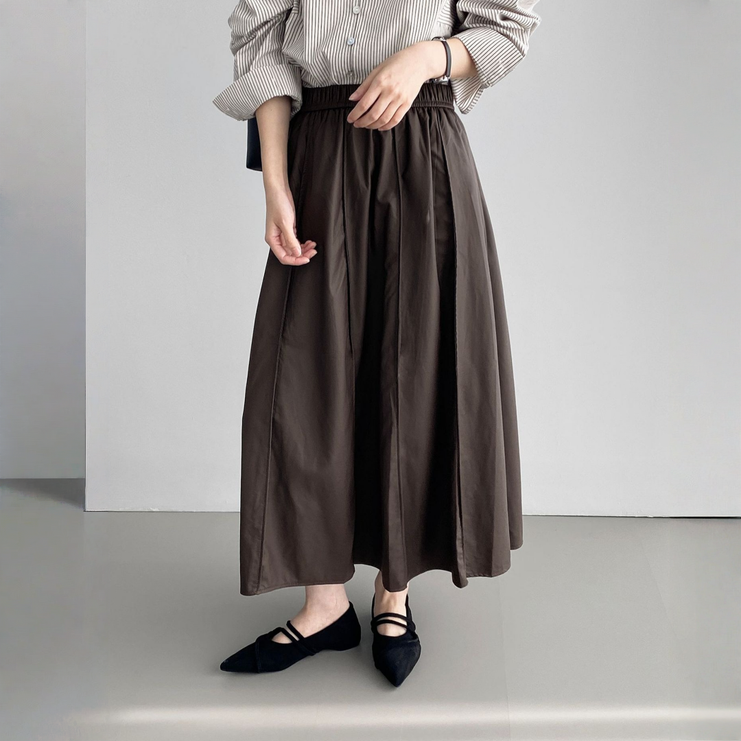 【ボトムス】エレガント プロテインレザー ハイウエスト スカート 【JZシリーズ】