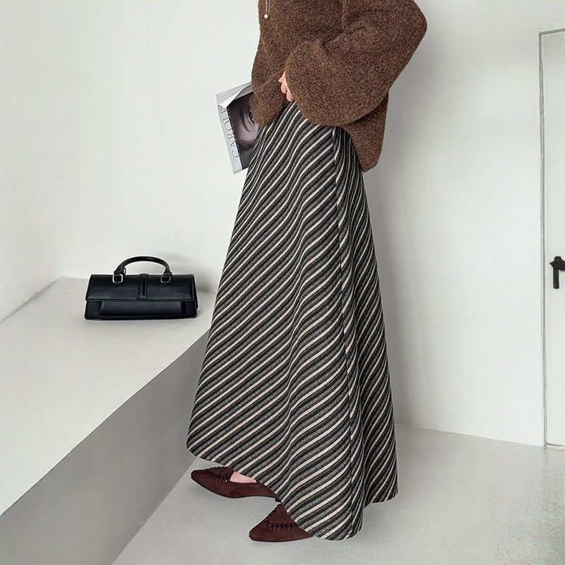 【ボトムス】春 秋 冬 ストライプ 上品 スカート 【JZシリーズ】