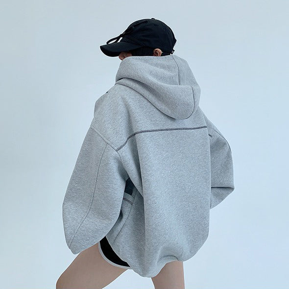 【アウター】カジュアル リラックスシルエット 刺繍フードジャケット レディース【FCシリーズ】