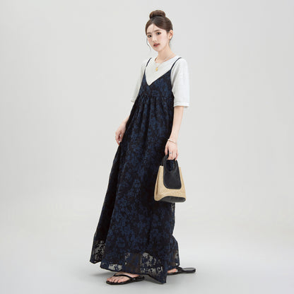 【ワンピース】フレンチ風 ブルー花柄 レディース 夏新作 Vネック Aライン ロング丈 体型カバー ゆったり リゾート 海 ビーチ 旅行 人気 トレンド 夏 ノースリーブワンピース
【SHシリーズ】