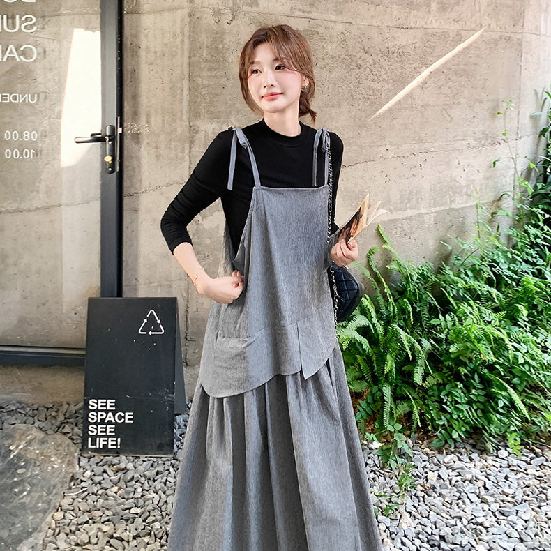 2点セット！【セットアップ】おしゃれトップス＋キャミソールワンピースセット レディース 春夏コーデ トレンド感 大人可愛い【JZシリーズ】