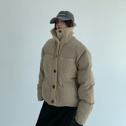 【アウター】防寒もおしゃれも叶う✨ショート丈中綿ジャケット レディース レトロデザイン 綿入れコート【FCシリーズ】