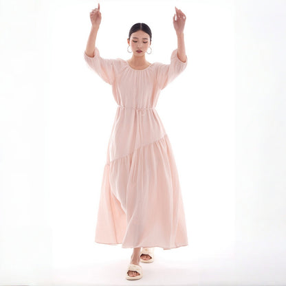 【ワンピース】春夏 新作 海辺 リゾート 上品 フレンチ 長袖ワンピース【JZシリーズ】