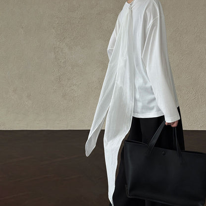 【トップス】秋 韓国風 ブラウス 着回し力抜群 ゆったり シルエットシャツ【SNシリーズ】