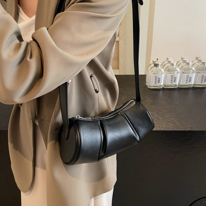 4色展開【バッグ】今季トレンドのヴィンテージブラウン ショルダーバッグ 2025新作 斜め掛け＆バゲット型