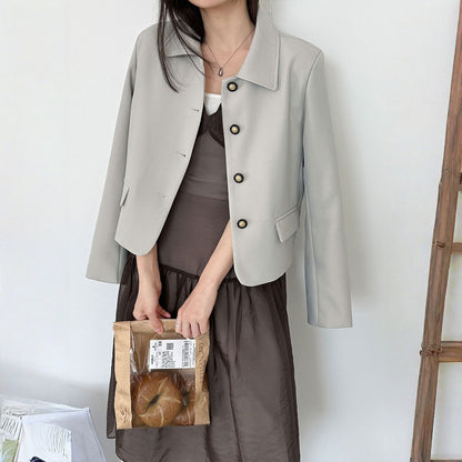 【アウター】韓国風 シャネル風 ジャケット+ プリーツスカート 2点上下セット 【JZシリーズ】