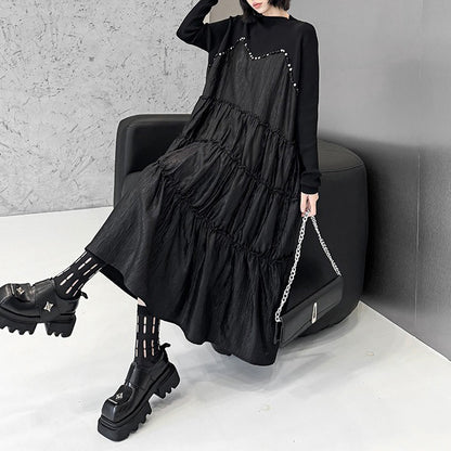 【ワンピース】春秋冬 2025 春新作 ニット エレガントな気質 ロング 長袖ワンピース