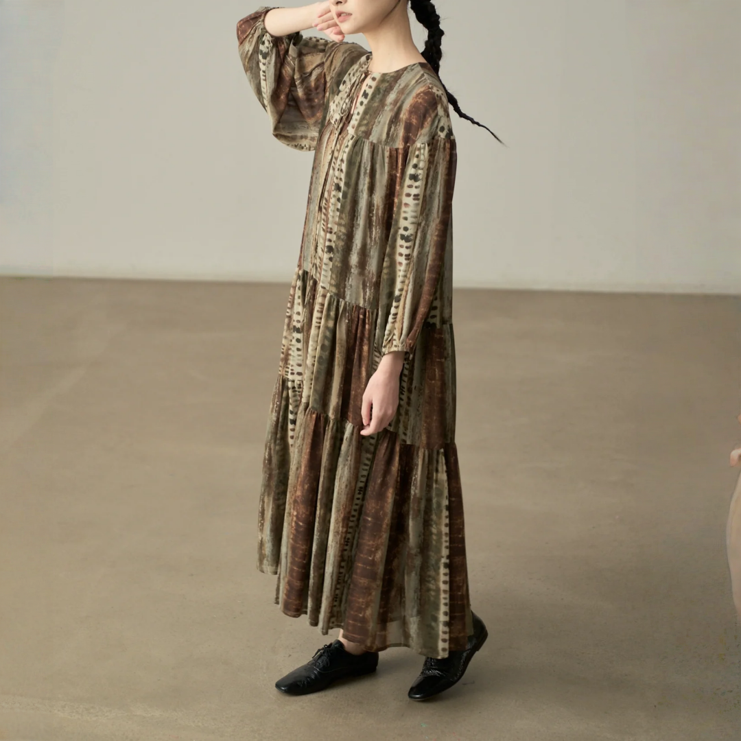 【ワンピース】春 秋 レトロ ルーズ エレガント 長袖 ワンピース 【SHシリーズ】