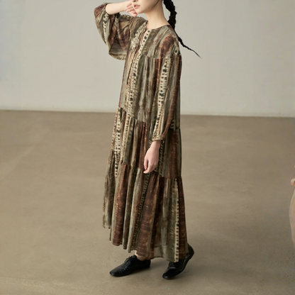 【ワンピース】春 秋 レトロ ルーズ エレガント 長袖 ワンピース 【SHシリーズ】