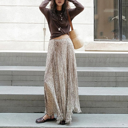 【セットアップ】【単品注文】韓国風上下セット Tシャツ＋スカート そのままコーデ完成 カフェカラー 減齢見え おしゃれコーデ【SHシリーズ】