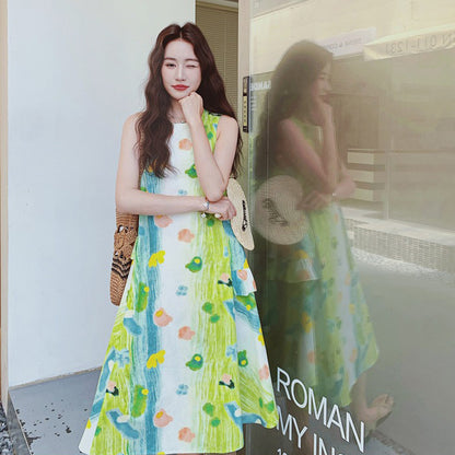 【ワンピース】フレンチ風 夏らしい 優しく甘めな雰囲気 花柄ノースリーブワンピース フェアリー感たっぷり【SHシリーズ】