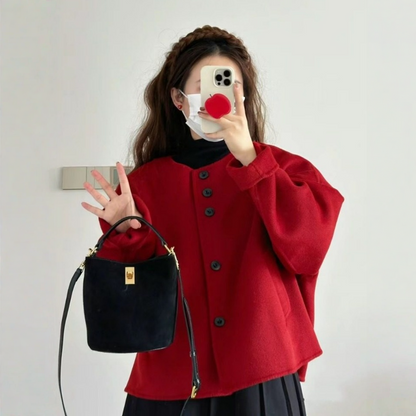 【セットアップ】韓国系 春 秋 冬 アウター + スカート 2点セット 【JZシリーズ】