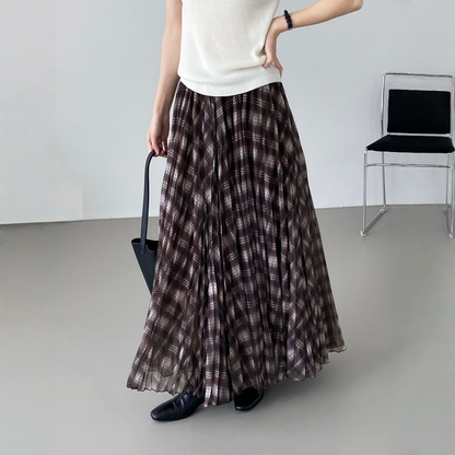 【ボトムス】春 秋 冬 夏 チェック柄 イレギュラー スカート 【SHシリーズ】
