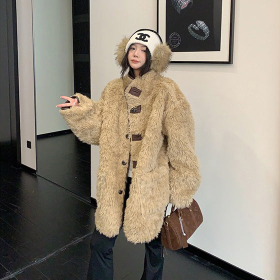 【アウター】♡両面着られる！スエード調 厚手ジャケット レディース あったか冬コート【FCシリーズ】