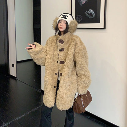 【アウター】♡両面着られる！スエード調 厚手ジャケット レディース あったか冬コート【FCシリーズ】