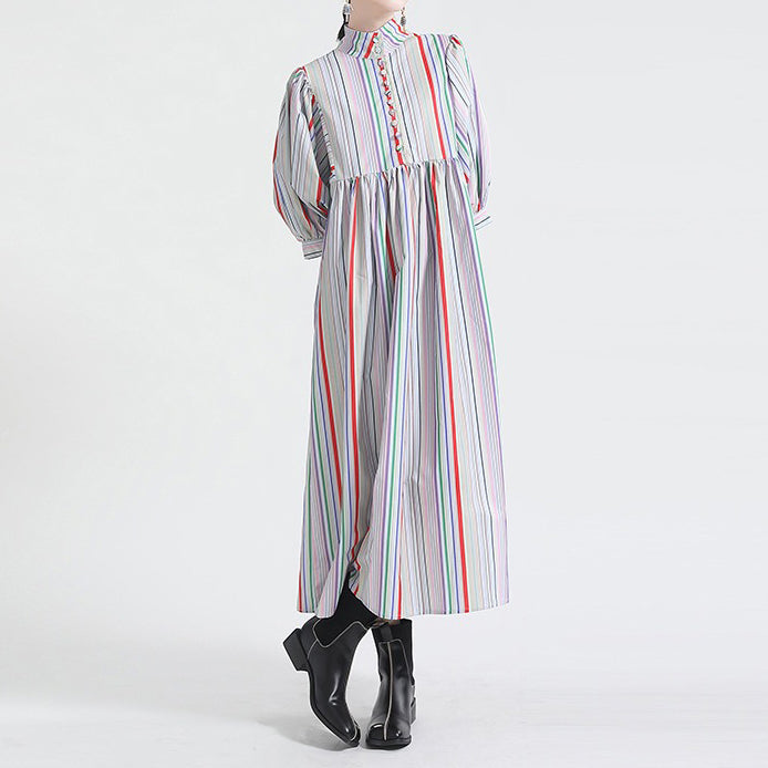 【ワンピース】日系 レトロ 配色 レインボーストライプ パフスリーブ ワンピース レディース 春新作 ファッショナブル 気質 大人可愛い
【SHシリーズ】