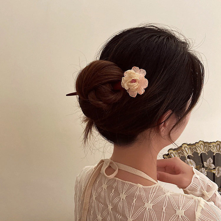 【グッズ】かんざし レディース 花モチーフ レトロ ヘアアクセサリー 和風 まとめ髪用【SHシリーズ】