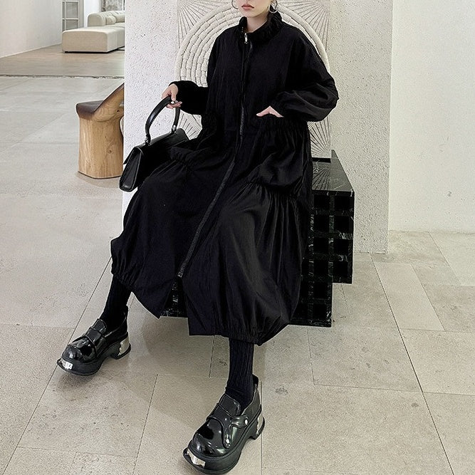 ワンピース】楽天人気アイテム レトロ シャーリング 長袖ワンピース