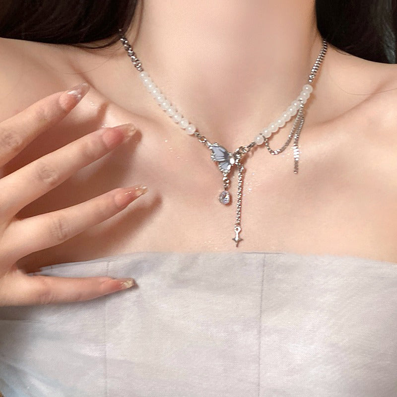 【🎁 B2G1｜先行スタート！】【グッズ】蝶モチーフ  ネックレス 女子向け 夏用 フェミニン 高級感 おしゃれ映え