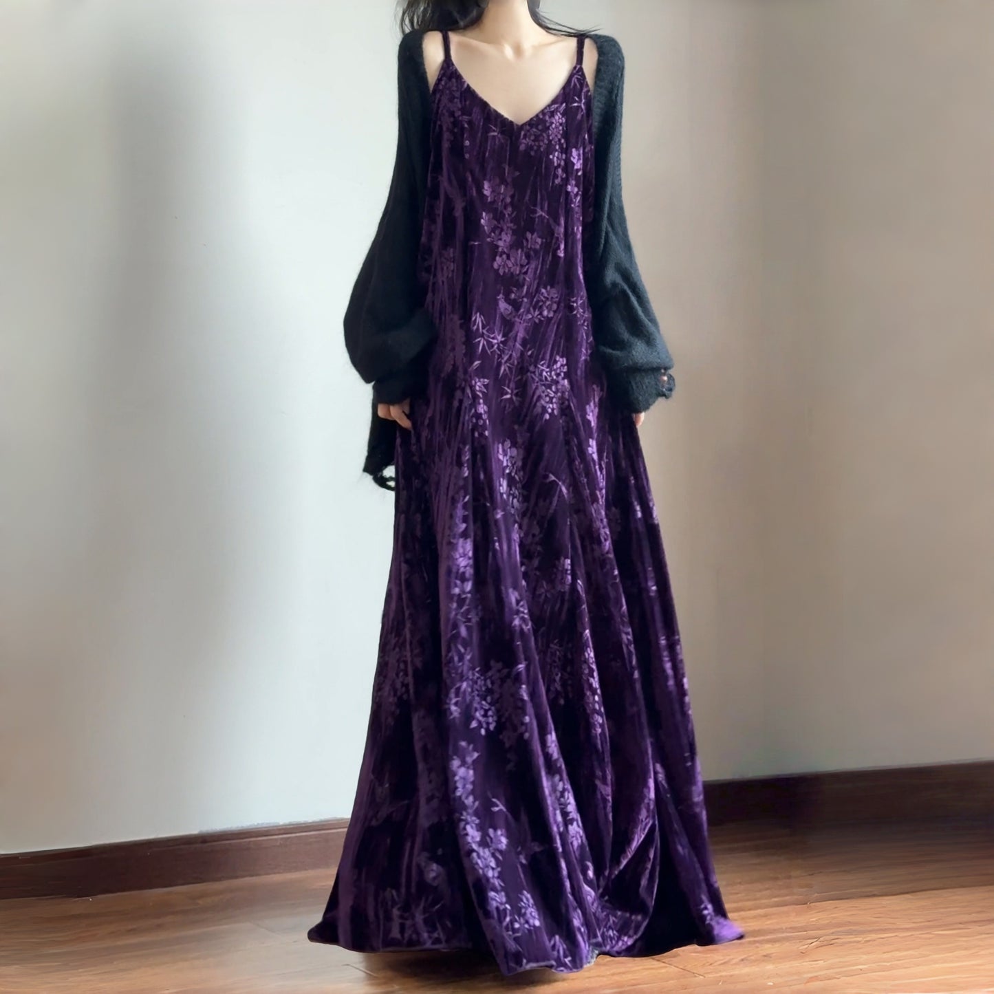 【ワンピース】気質よい 高品質 Vネック ストラップドレス【SHシリーズ】