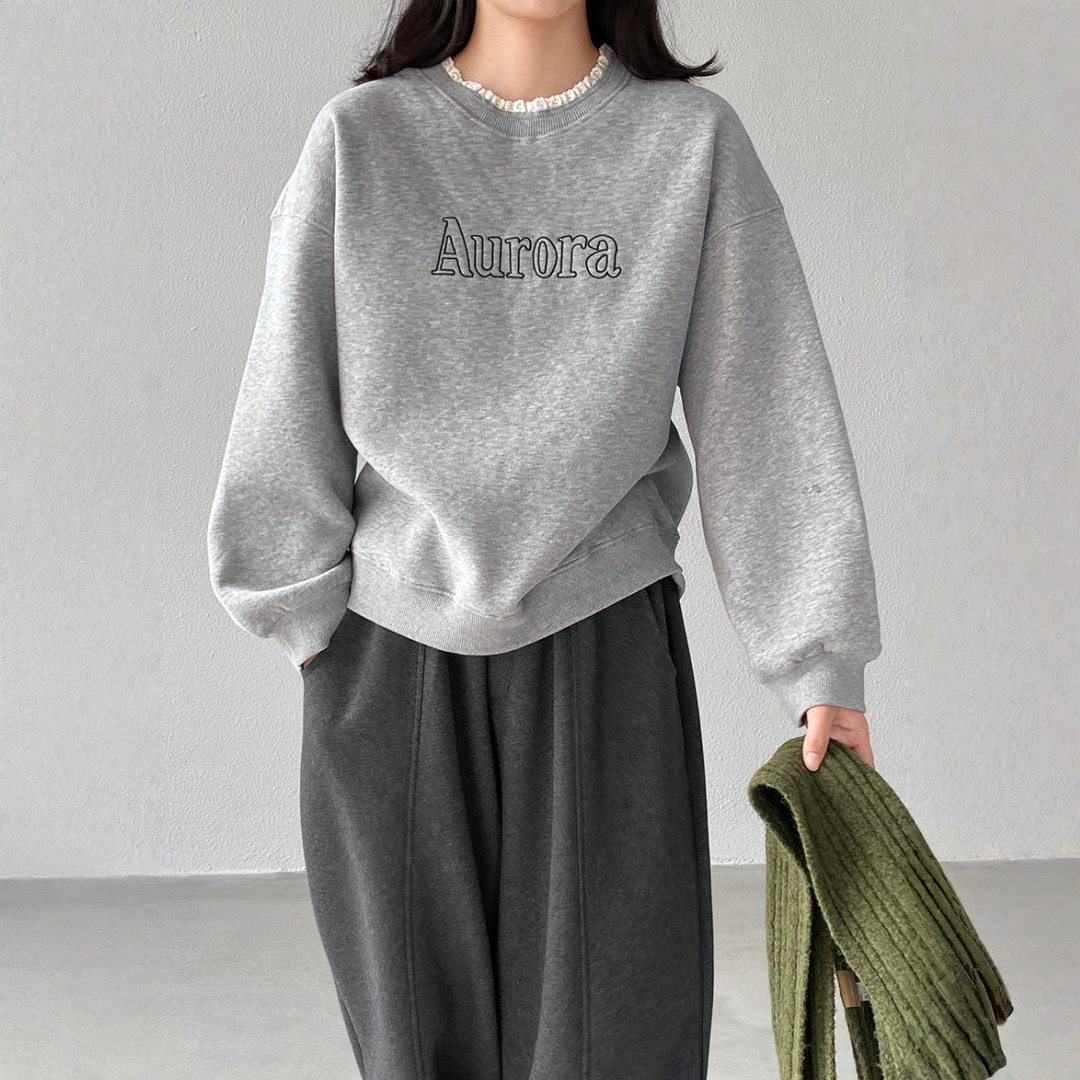 【トップス】厚手 裏起毛 レース飾り 春 秋 冬 刺繍 パーカー 【JZシリーズ】