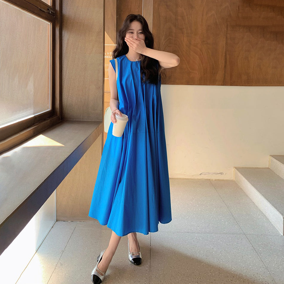 【ワンピース】夏 フレンチロマンチック エレガントデザイン  ノースリーブワンピース