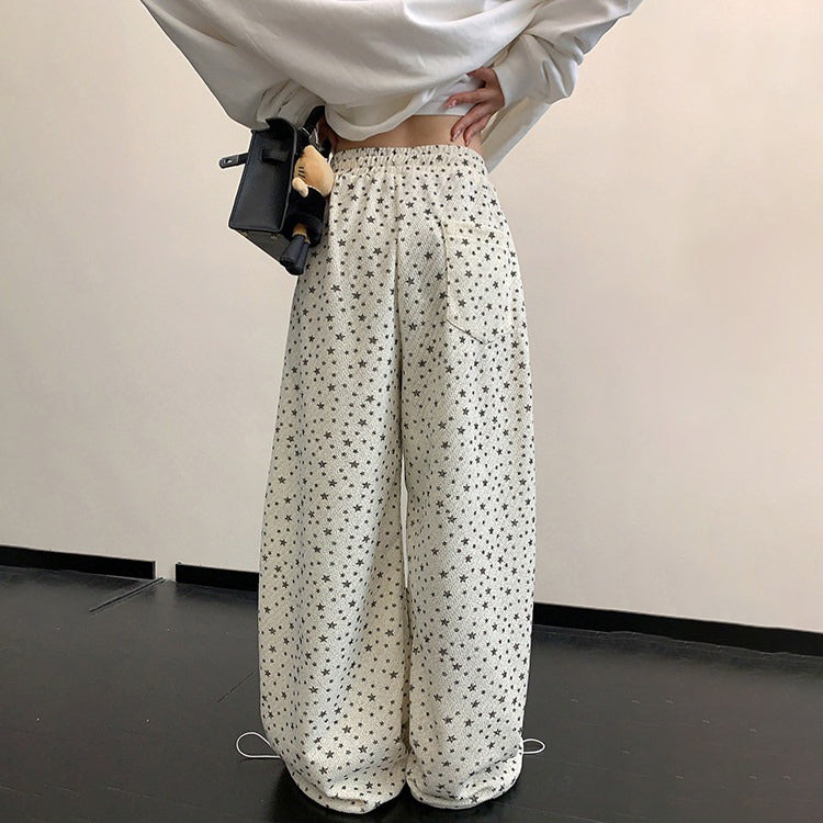 【ボトムス】ヴィンテージ ベーシック ルーズシルエット ストレート ワイドパンツ【FCシリーズ】