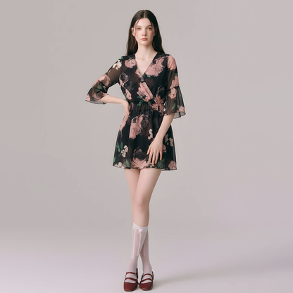 【インナー】高見え レディース水着 3点セット セパレートビキニ 大人可愛い ぽっちゃり対応 体型カバー リゾート 温泉【SHシリーズ】
