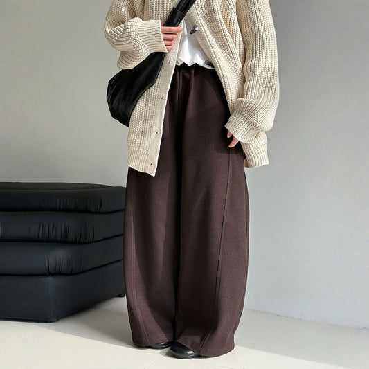 【ボトムス】裏起毛 ウール混 細見え 春 秋 冬 バナナパンツ  【JZシリーズ】