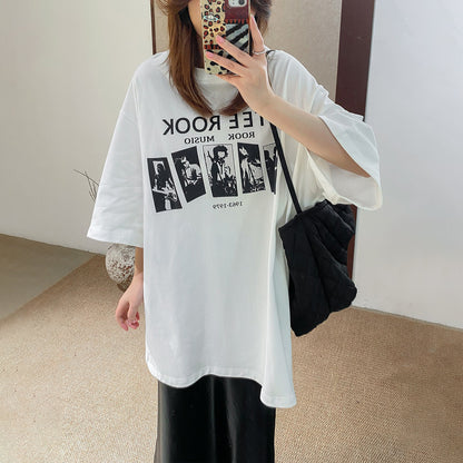 【トップス】プリント Tシャツ｜上質 長絨綿使用｜オーバーサイズ ビッグシルエット半袖【JZシリーズ】