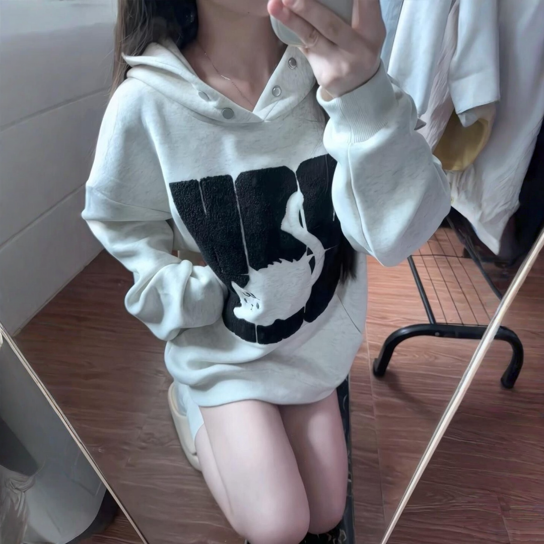 【60%OFF⭐️先行スタート！】【トップス】ネコ 春 秋 冬  裏起毛 厚手 パーカー 【FCシリーズ】