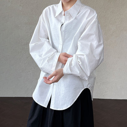 【トップス】秋新作 韓国風ハイエンドシャツ ルーズ ブラウス｜上品×抜け感スタイル【SNシリーズ】