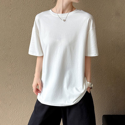 【トップス】夏新作 バックねじりデザイン カジュアル ラウンドネック 半袖Tシャツ【JZシリーズ】