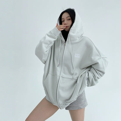 【アウター】春 秋 冬 ヴィンテージ風 裾フリンジ フード付き 【FCシリーズ】